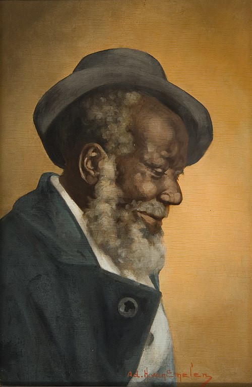 Negro de Perfil com Chapéu, 1901, Adrien Henri Vital van Emelen