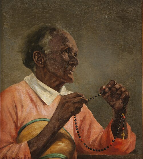 Negra Rezando com Terço, 1901, Adrien Henri Vital van Emelen