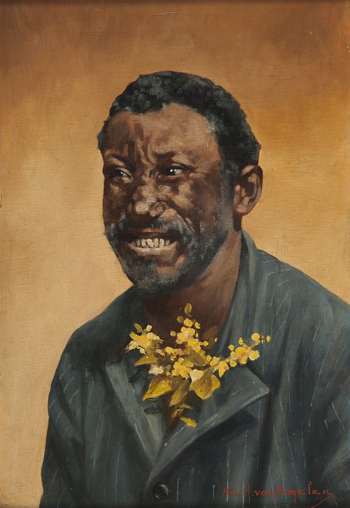 Negro com Flores, 1901, Adrien Henri Vital van Emelen