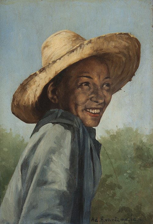 Jovem com Chapéu, 1901, Adrien Henri Vital van Emelen