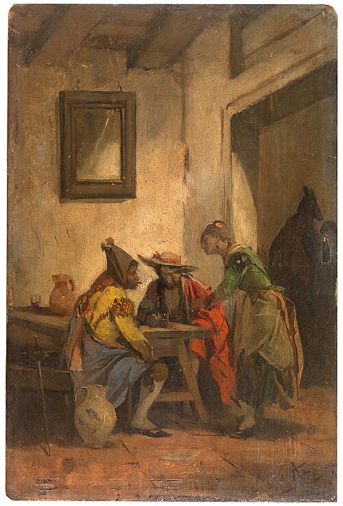 Bebedores en un mesón, 1880, Ángel Lizcano Monedero
