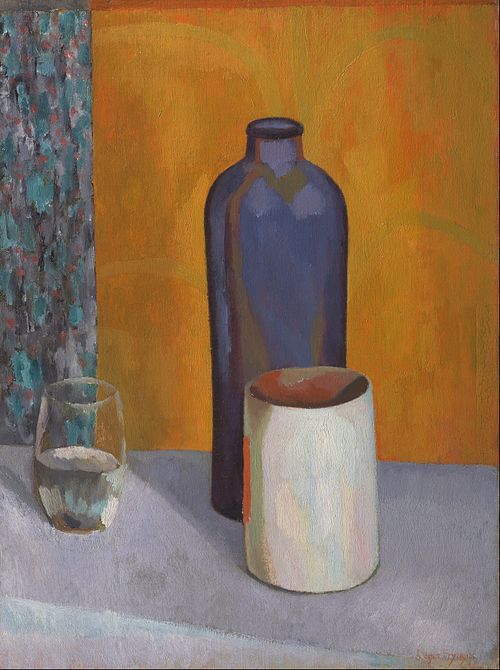 Still-life with blue bottle, 1917, Roger Fry