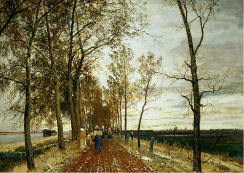 Laantje nabij Amsterdam, 1885, Tina Blau