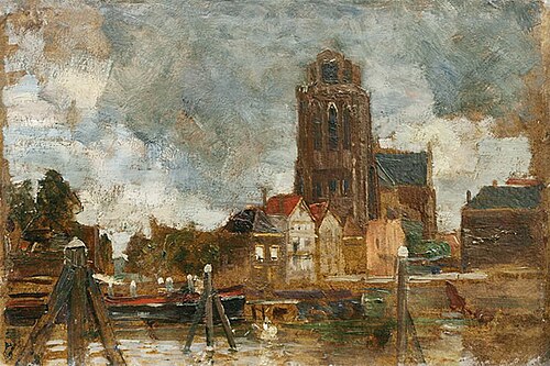 View on Dordrecht, 1885, Tina Blau