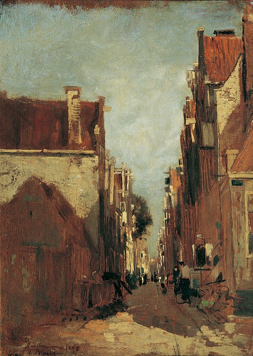 Straße in Amsterdam, 1875, Tina Blau