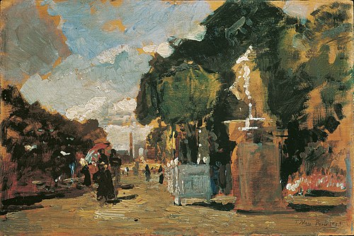 Aus den Tuilerien - Sonniger Tag, 1883, Tina Blau