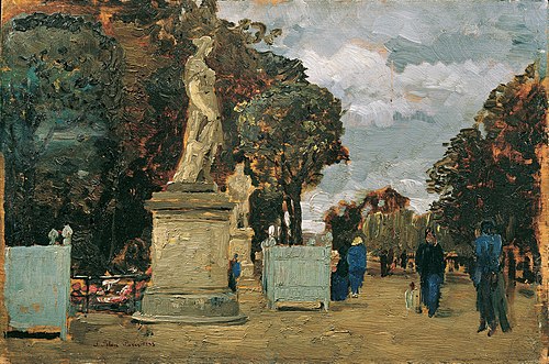 Aus den Tuilerien – Grauer Tag, 1883, Tina Blau