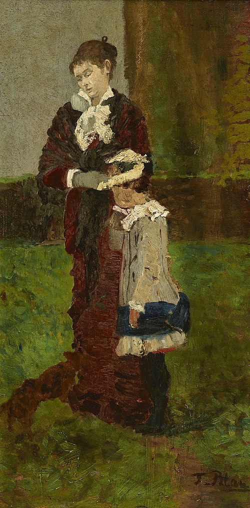 Dame mit Kind, 1881, Tina Blau