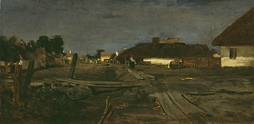 Ungarisches Dorf, 1873, Tina Blau