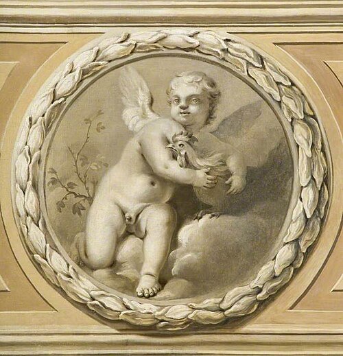 Winged Infant Holding a Cockerel, , Francesco Sleter