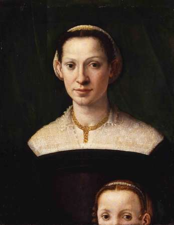 Portrait de femme avec sa fille, 1550, Francesco Traballesi