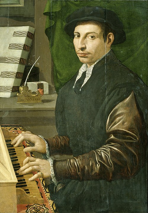 Man Playing the Clavichord, 1562, Francesco Traballesi
