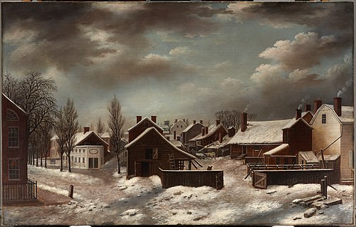 Winter Scene in Brooklyn, 1817, Francis Guy