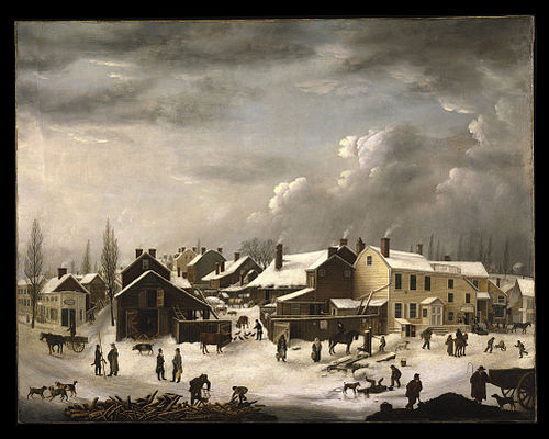 Winter Scene in Brooklyn, 1817, Francis Guy