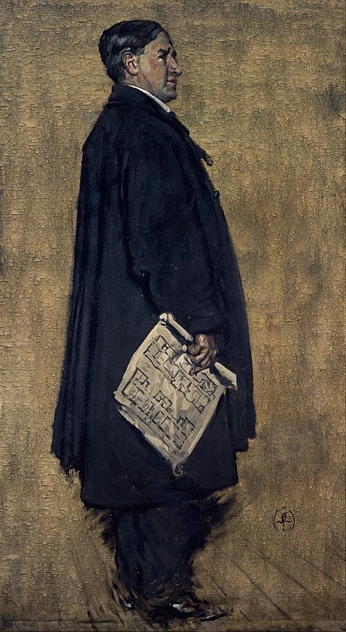 Charles Rennie Mackintosh, 1868 - 1928. Architect (study for group portrait The Building Committee o, 1914, Francis Henry Newbery