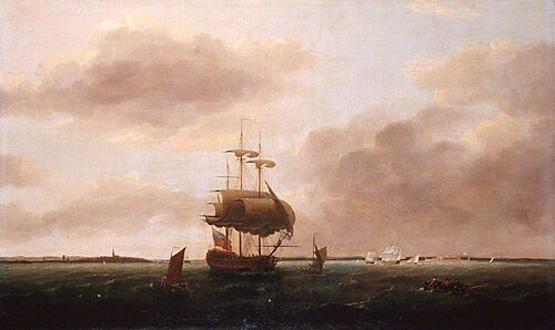 Frigate Leaving Harwich, 1780, Francis Holman
