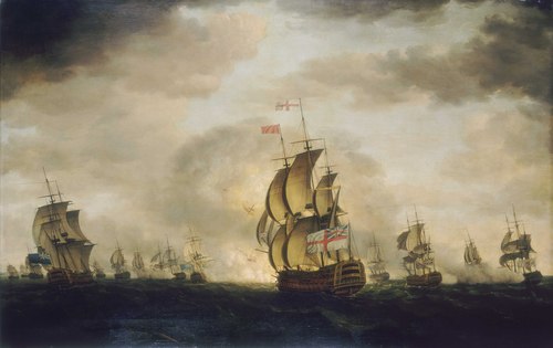 The Moonlight Battle off Cape St Vincent, 16 January 1780, 1780, Francis Holman