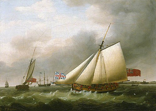 The cutter 'Fly' and other vessels, 1779, Francis Holman