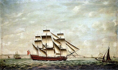 A two-decker and other vessels off Dover, , Francis Holman