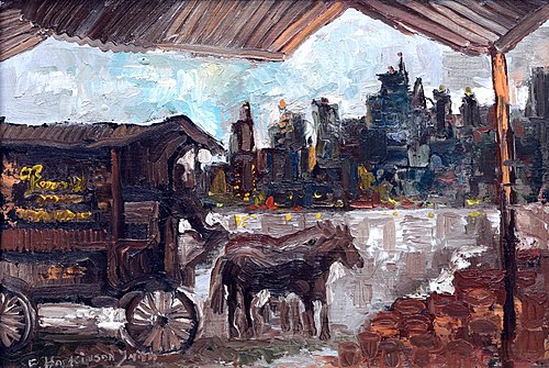 New York Cityscape, 1900, Francis Hopkinson Smith