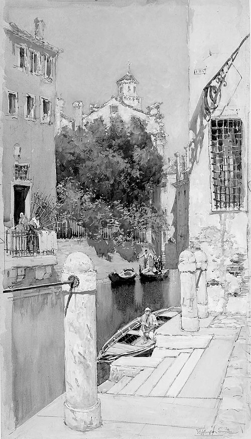 Canal Scene, , Francis Hopkinson Smith