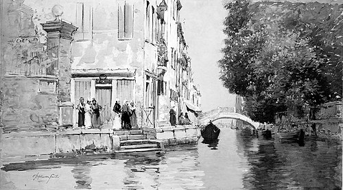 Canal Scene, , Francis Hopkinson Smith