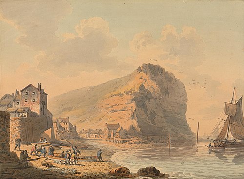 Staithes, Yorkshire, , Francis Nicholson