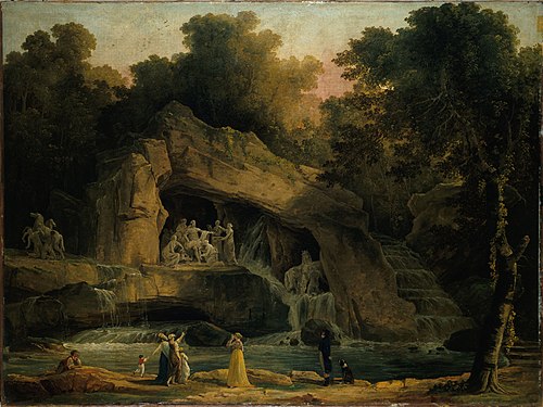 Les Bains d'Apollon à Versailles, 1803, Hubert Robert