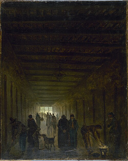 Corridor de la prison Saint-Lazare vers 1794, 1794, Hubert Robert