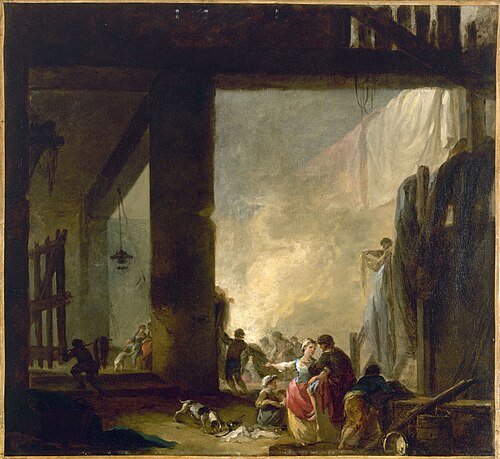 La Blanchisserie, 1758, Hubert Robert