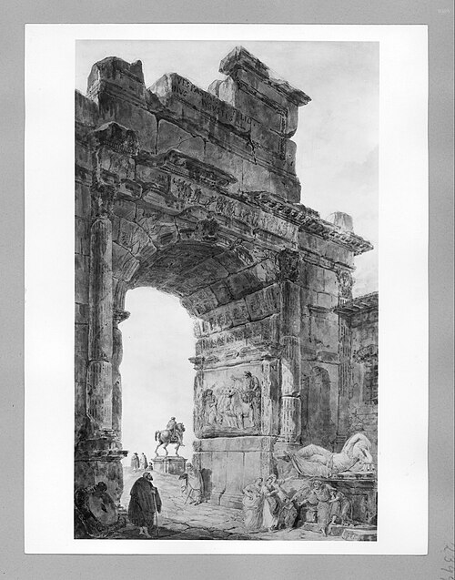 Titusbogen in Rom, 1780, Hubert Robert