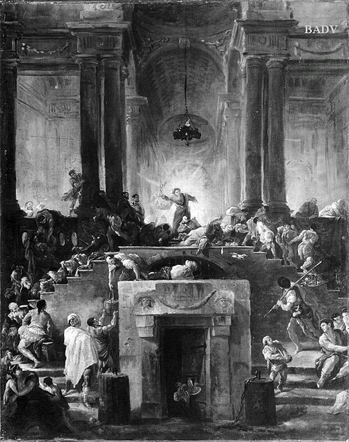 Austreibung der Händler aus dem Tempel, 1758, Hubert Robert
