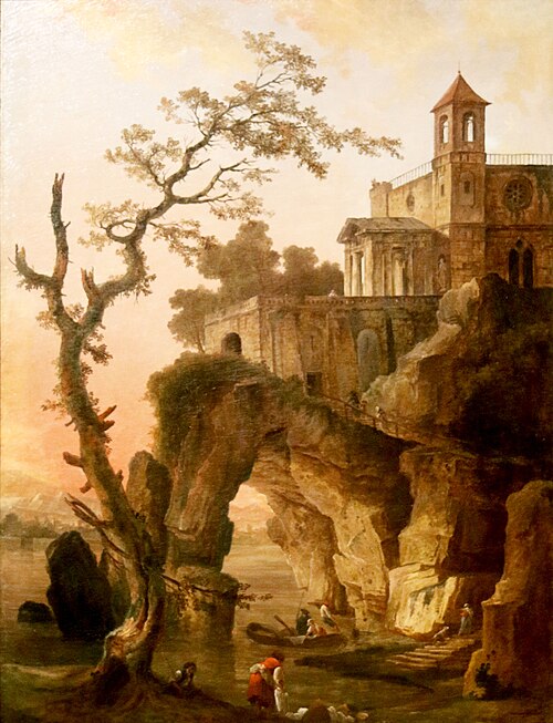 Paysage fantaisie., , Hubert Robert