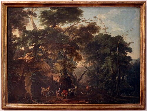 capriccio con sepoltura di una cadavere, , Hubert Robert