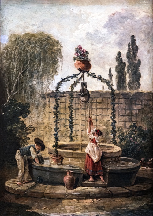 Scène autour d'un puits, 1750, Hubert Robert