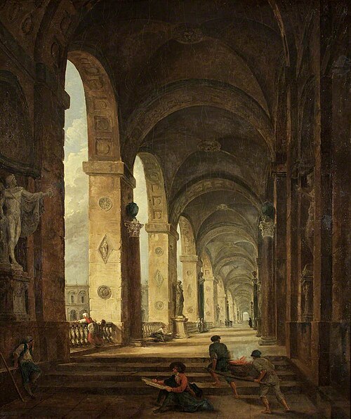 A Capriccio of Roman Architecture, 1775, Hubert Robert