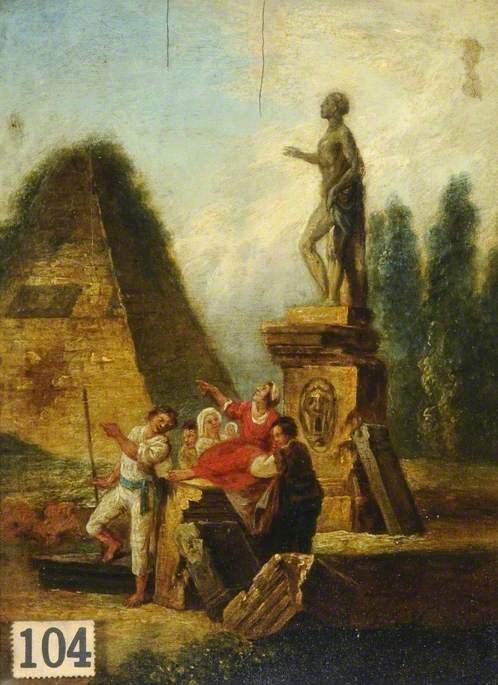 Pyramid of Cestius, Rome, , Hubert Robert