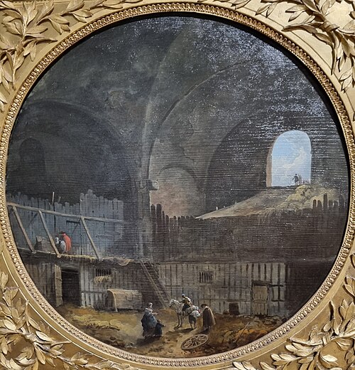 Les thermes de Julien à Paris, , Hubert Robert