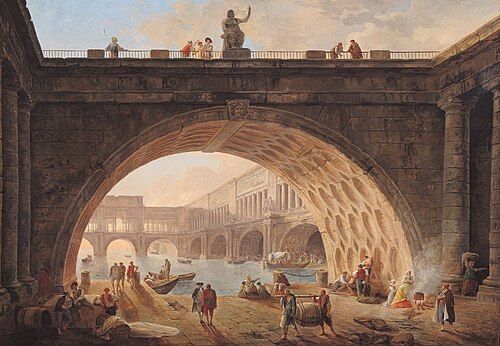 Un Port orné d’architecture, 1761, Hubert Robert
