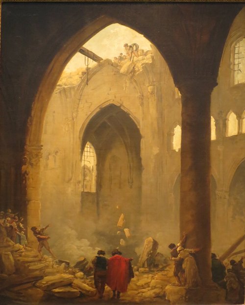 The Destruction of a Church, 1787, Hubert Robert