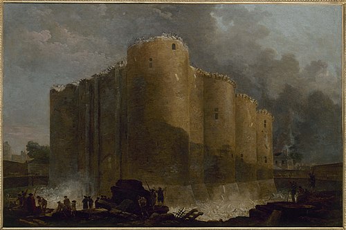 The Bastille in the Early Days of Its Demolition, 1789, Hubert Robert