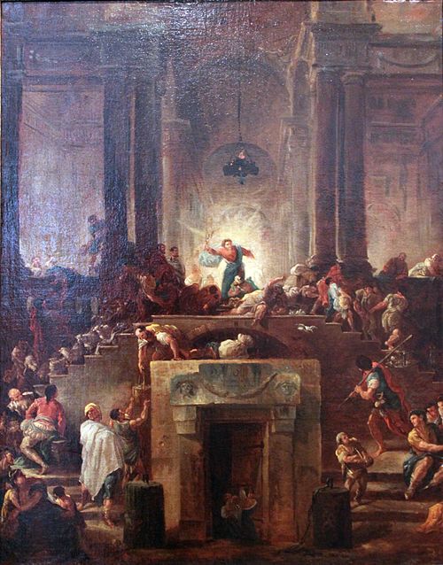 Christ Driving the Money Changers out of the Temple, 1760, Hubert Robert