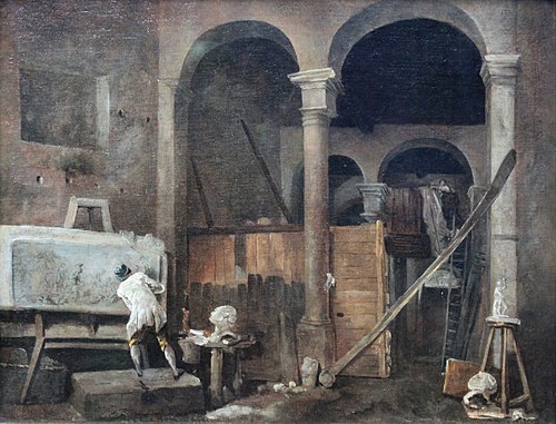 L'Atelier de l'artiste, 1760, Hubert Robert