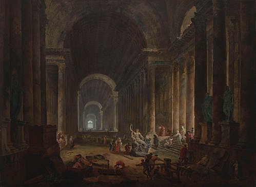 La Découverte du Laocoon, 1773, Hubert Robert