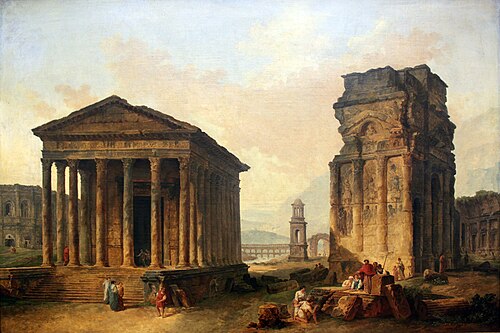 The Ruins in Nîmes, Orange and Saint-Rémy-de-Provence, 1750, Hubert Robert