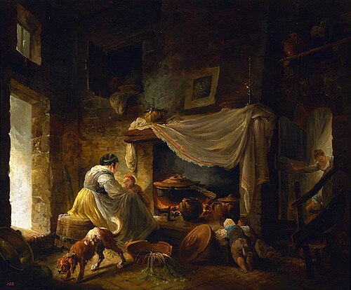 Italian kitchen, 1760, Hubert Robert