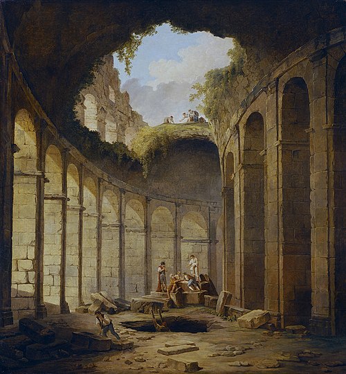 Le Colisée, Rome, 1780, Hubert Robert