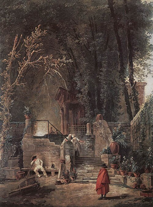 Parc italien, 1750, Hubert Robert