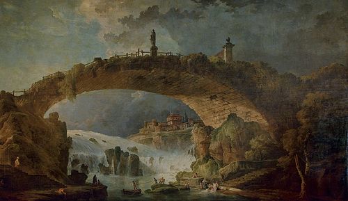 Bridge over a Torrent, 1750, Hubert Robert