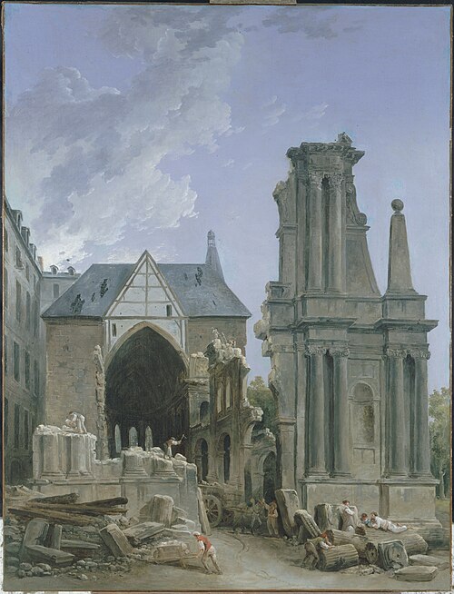 Demolition of the Church of the Feuillants, 1804, Hubert Robert